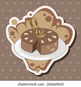 decorating cake flat icon elements background,eps10