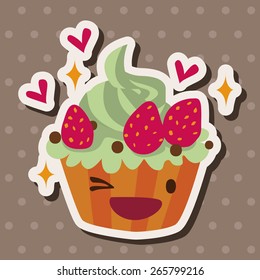 decorating cake flat icon elements background,eps10