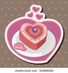 decorating cake flat icon elements background,eps10