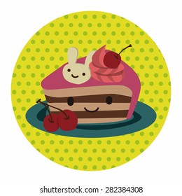 decorating cake flat icon elements background,eps10