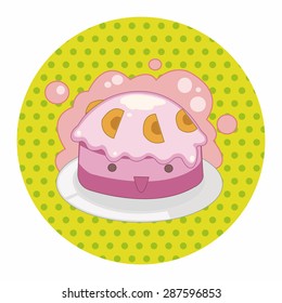 decorating cake flat icon elements background,eps10