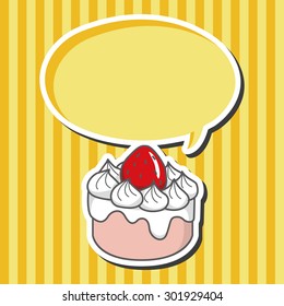 decorating cake flat icon elements background,eps10