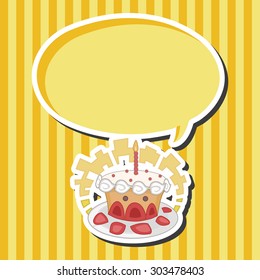 decorating cake flat icon elements background,eps10