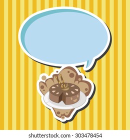 decorating cake flat icon elements background,eps10