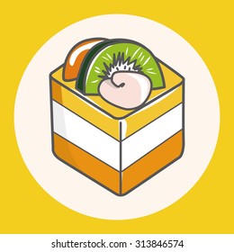 decorating cake flat icon elements background,eps10