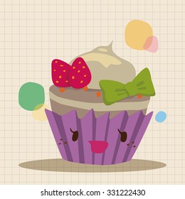 decorating cake flat icon elements background,eps10