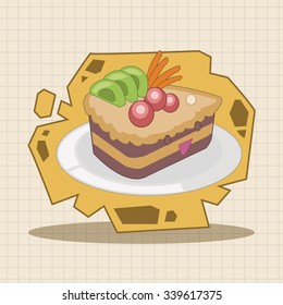 decorating cake flat icon elements background,eps10