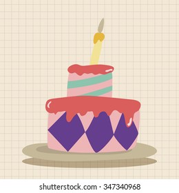 decorating cake theme elements vector, eps10