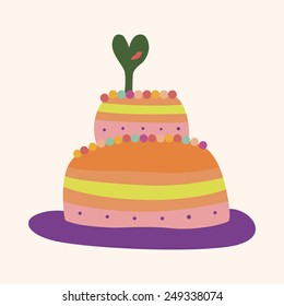 decorating cake theme elements vector,eps10