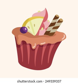decorating cake theme elements vector,eps10
