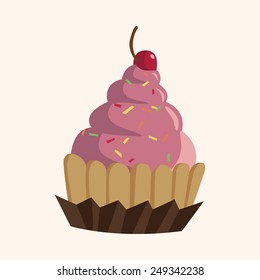 decorating cake theme elements vector,eps10