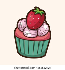 decorating cake theme elements vector,eps10