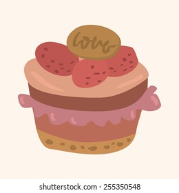 decorating cake theme elements vector,eps10