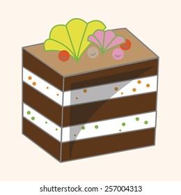 decorating cake theme elements vector,eps10