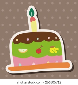 decorating cake theme elements vector,eps10