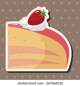 decorating cake theme elements vector,eps10