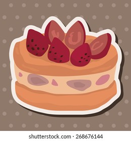 decorating cake theme elements vector,eps10