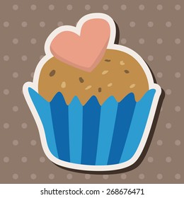 decorating cake theme elements vector,eps10