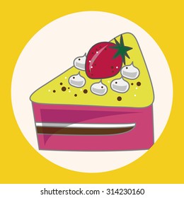decorating cake theme elements vector,eps10