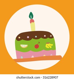 decorating cake theme elements vector,eps10
