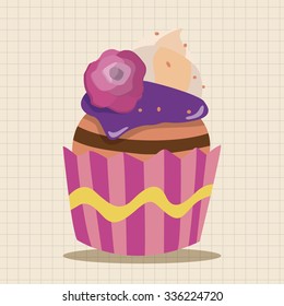 decorating cake theme elements vector,eps10