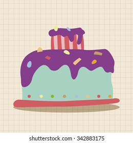 decorating cake theme elements vector,eps10