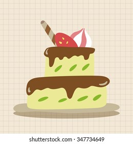 decorating cake theme elements vector,eps10