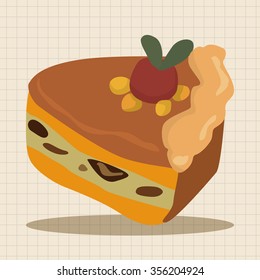 decorating cake theme elements vector,eps10