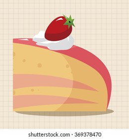 decorating cake theme elements vector,eps10