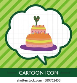 decorating cake theme elements vector,eps10
