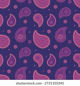 Decoração de contraste uma pétala sem fim. Cartão de evento com Western romântico. Enfeite de Paisley como enfeite de cachos. Pastel de textura em realeza rica.