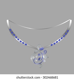 decorating with pendant of precious stones