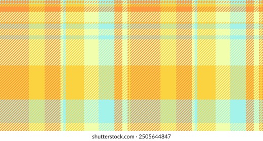 Decorating tartan fabric background, christmas card seamless textile check. 20s texture pattern vector plaid in orange and lime colors palette.