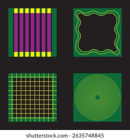 Decoration 4 Type of Backgrounds | Premium Vector Illustration Background Wallpaper 