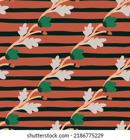 Decoración abstracta de flor sin costura. Papel tapiz floral botánico. Plantas creativas ornamento interminable. Diseño sencillo para tela, imprenta textil, papel envolvente, cubierta. Ilustración del vector