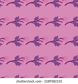 Abstrakte, nahtlose Dekoration der Blumen. Botanische Blumentapete. Kreative Pflanzen endlose Ornamente. Einfaches Design für Stoff, Stoffdruck, Verpackungspapier, Deckel. Vektorgrafik
