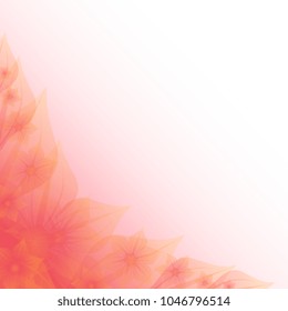 decoration of an angle with scattered flowers