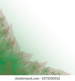 decoration of an angle with scattered flowers