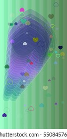 decoration around various advertising, light hart vector background with mark