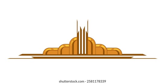 Decoration in art nouveau style. Decorative geometric element.