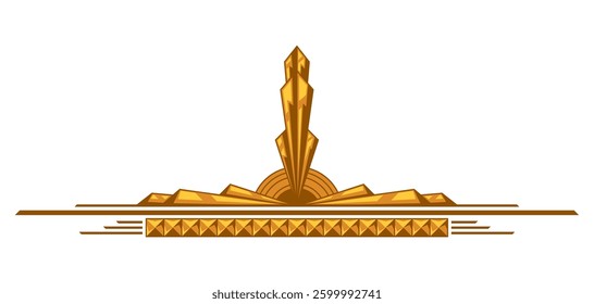 Decoration in art nouveau style. Decorative geometric element.