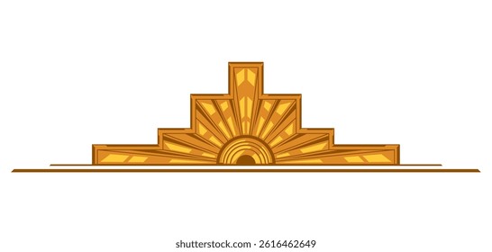 Decoration in art nouveau style. Decorative geometric element.