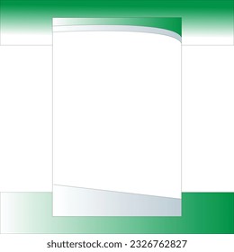 fondo de decoración afiche de diseño blanco y verde