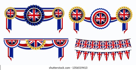 decoration or background of united kingdom flag art. easy to modify --