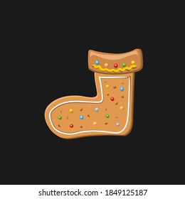 decoration baked cookie or biscuit/sweet for christmas isolated 