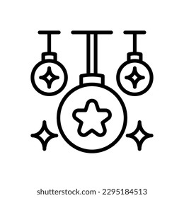 icono de la bola de decoración para tu sitio web, móvil, presentación y diseño de logotipo.