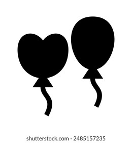 Decoration Balloons Icon Vector Symbol Design Illustration