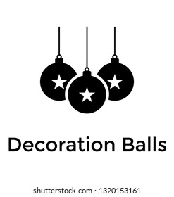Decoration balls glyph vector icon 