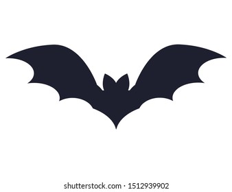 decoration bat dark haloween isolated on white