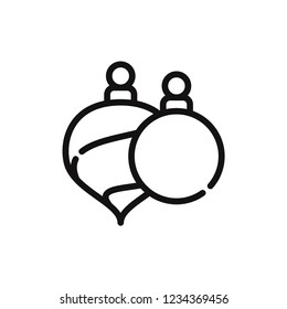 Decoration bauble vector icon